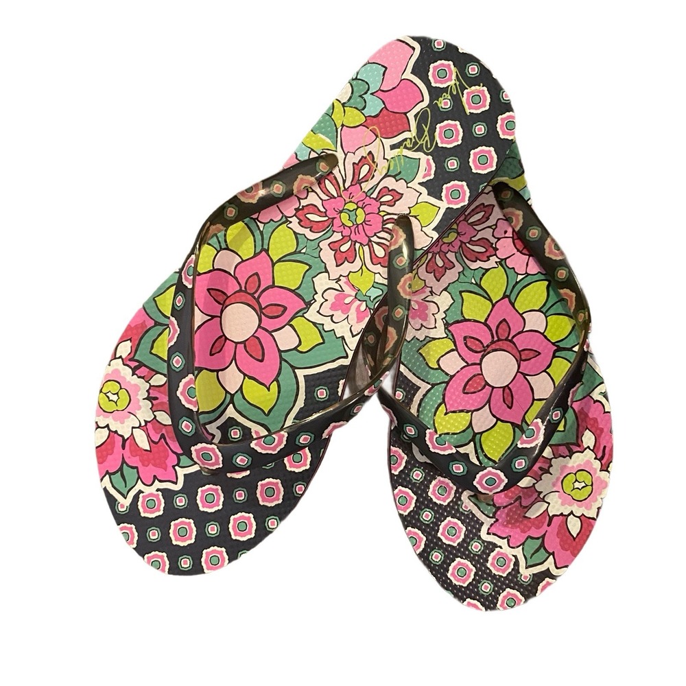 Vera Bradley Flip Flops Petal Paisley Small Womens SZ 5-6‎ Retired Print